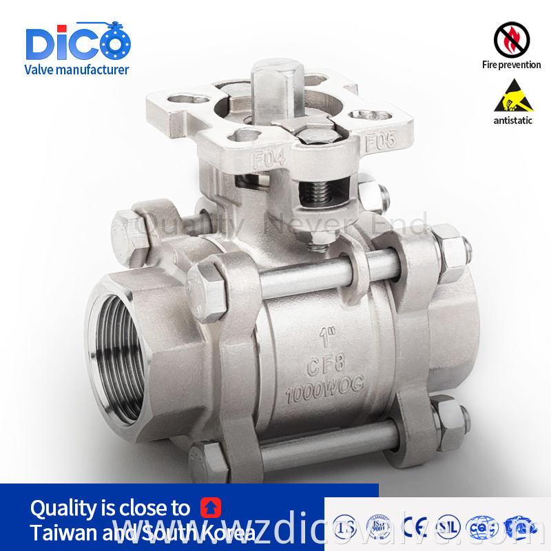 3PC Thread Ball Valve